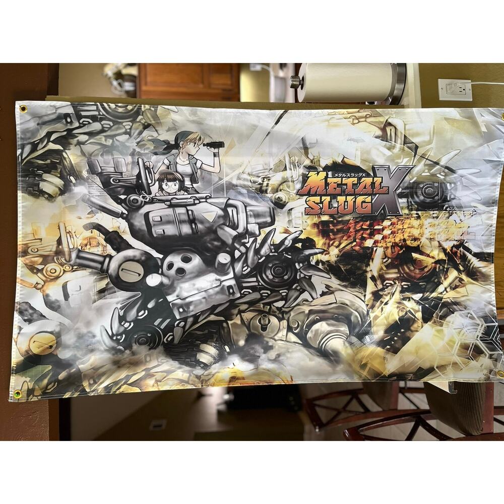 Metal Slug X AES Neo Geo SNK 5' Flag Banner Scroll Eri & Fiolina